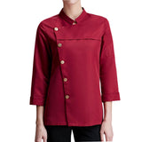 Maxbell Men Women Chef Coat Jacket Cooking Uniform Waiter Apparel Restaurant M Red