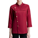 Maxbell Men Women Chef Coat Jacket Cooking Uniform Waiter Apparel Restaurant L Red