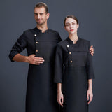 Maxbell Men Women Chef Coat Jacket Cooking Uniform Waiter Apparel Restaurant XL Black