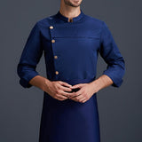 Maxbell Men Women Chef Coat Jacket Cooking Uniform Waiter Apparel Restaurant L Blue