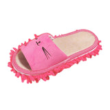 Maxbell Lazy Mop Slippers Washable Women Men Comfortable Shoes for Bedroom Bathroom Rose Red