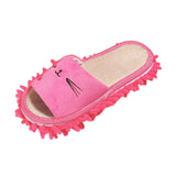 Maxbell Lazy Mop Slippers Washable Women Men Comfortable Shoes for Bedroom Bathroom Rose Red