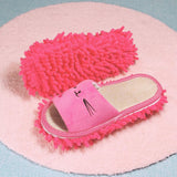 Maxbell Lazy Mop Slippers Washable Women Men Comfortable Shoes for Bedroom Bathroom Rose Red