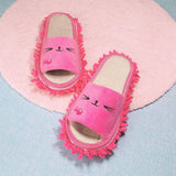 Maxbell Lazy Mop Slippers Washable Women Men Comfortable Shoes for Bedroom Bathroom Rose Red