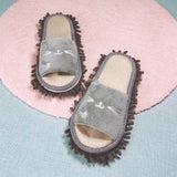 Maxbell Lazy Mop Slippers Washable Women Men Comfortable Shoes for Bedroom Bathroom Gray