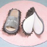 Maxbell Lazy Mop Slippers Washable Women Men Comfortable Shoes for Bedroom Bathroom Gray