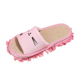 Maxbell Lazy Mop Slippers Washable Women Men Comfortable Shoes for Bedroom Bathroom Pink