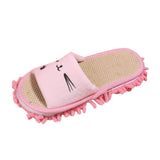 Maxbell Lazy Mop Slippers Washable Women Men Comfortable Shoes for Bedroom Bathroom Pink