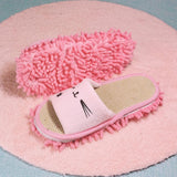 Maxbell Lazy Mop Slippers Washable Women Men Comfortable Shoes for Bedroom Bathroom Pink