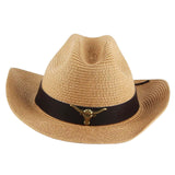 Maxbell Western Cowboy Hat Wide Brim Sunshade Hat Cowgirl Hat Holiday Beach Brown