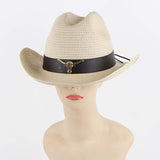 Maxbell Western Cowboy Hat Wide Brim Sunshade Hat Cowgirl Hat Holiday Beach Beige