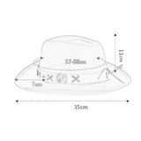 Maxbell Cowboy Hat Wide Brim Casual Cowgirl Hat for Men Autumn Costume Accessories Khaki