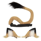 Maxbell Lion Ear and Tail Set Animal Ears Hair Clip for Halloween Fancy Dress