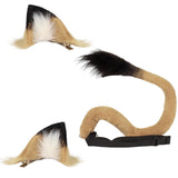Maxbell Lion Ear and Tail Set Animal Ears Hair Clip for Halloween Fancy Dress