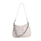 Maxbell Casual Dumpling Bun Heart Pattern Underarm Bags Purse Girls Shoulder Bag White