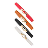 Maxbell Fashion Women Belt Wide Waistband Casual Waist Chain Party Dress PU Leather red