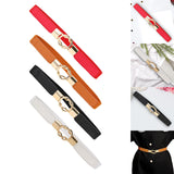 Maxbell Fashion Women Belt Wide Waistband Casual Waist Chain Party Dress PU Leather red