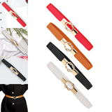 Maxbell Fashion Women Belt Wide Waistband Casual Waist Chain Party Dress PU Leather red