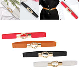 Maxbell Fashion Women Belt Wide Waistband Casual Waist Chain Party Dress PU Leather red