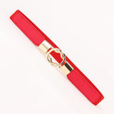 Maxbell Fashion Women Belt Wide Waistband Casual Waist Chain Party Dress PU Leather red