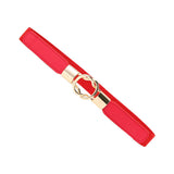 Maxbell Fashion Women Belt Wide Waistband Casual Waist Chain Party Dress PU Leather red