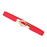 Maxbell Fashion Women Belt Wide Waistband Casual Waist Chain Party Dress PU Leather red