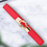 Maxbell Fashion Women Belt Wide Waistband Casual Waist Chain Party Dress PU Leather red