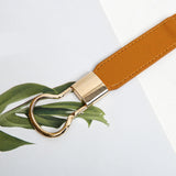 Maxbell Fashion Women Belt Wide Waistband Casual Waist Chain Party Dress PU Leather camel
