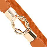 Maxbell Fashion Women Belt Wide Waistband Casual Waist Chain Party Dress PU Leather camel