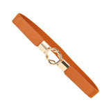 Maxbell Fashion Women Belt Wide Waistband Casual Waist Chain Party Dress PU Leather camel