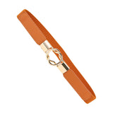 Maxbell Fashion Women Belt Wide Waistband Casual Waist Chain Party Dress PU Leather camel