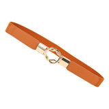 Maxbell Fashion Women Belt Wide Waistband Casual Waist Chain Party Dress PU Leather camel