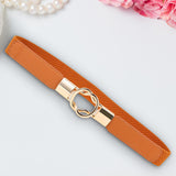 Maxbell Fashion Women Belt Wide Waistband Casual Waist Chain Party Dress PU Leather camel