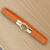 Maxbell Fashion Women Belt Wide Waistband Casual Waist Chain Party Dress PU Leather camel