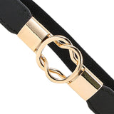Maxbell Fashion Women Belt Wide Waistband Casual Waist Chain Party Dress PU Leather black