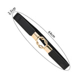 Maxbell Fashion Women Belt Wide Waistband Casual Waist Chain Party Dress PU Leather black
