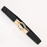 Maxbell Fashion Women Belt Wide Waistband Casual Waist Chain Party Dress PU Leather black