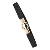 Maxbell Fashion Women Belt Wide Waistband Casual Waist Chain Party Dress PU Leather black