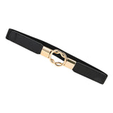 Maxbell Fashion Women Belt Wide Waistband Casual Waist Chain Party Dress PU Leather black