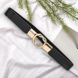 Maxbell Fashion Women Belt Wide Waistband Casual Waist Chain Party Dress PU Leather black