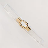 Maxbell Fashion Women Belt Wide Waistband Casual Waist Chain Party Dress PU Leather white