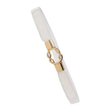Maxbell Fashion Women Belt Wide Waistband Casual Waist Chain Party Dress PU Leather white