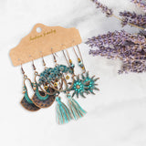 Maxbell Dangle Earrings Set Ear Stud Statement Earrings Tassel for Gifts Women Girls Style F