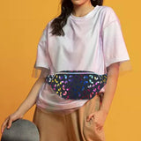 Maxbell Fanny Pack Pouch Waist Bag for Boys Grils Hiking Concert Festival Black