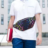 Maxbell Fanny Pack Pouch Waist Bag for Boys Grils Hiking Concert Festival Black