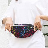 Maxbell Fanny Pack Pouch Waist Bag for Boys Grils Hiking Concert Festival Black