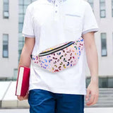 Maxbell Fanny Pack Pouch Waist Bag for Boys Grils Hiking Concert Festival Pink