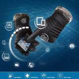 Maxbell Winter Gloves Touchscreen Warm Gloves for Riding Outdoor  Plush Stripe