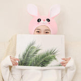 Maxbell Cute Plush Rabbit Hat Costume Hats Stuffed Toy Headdress Bunny Ears Headgear