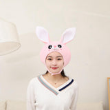 Maxbell Cute Plush Rabbit Hat Costume Hats Stuffed Toy Headdress Bunny Ears Headgear